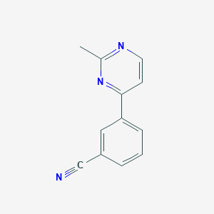 molecular formula C12H9N3 B1609231 3-(2-Methylpyrimidin-4-yl)benzonitrile CAS No. 879072-98-7