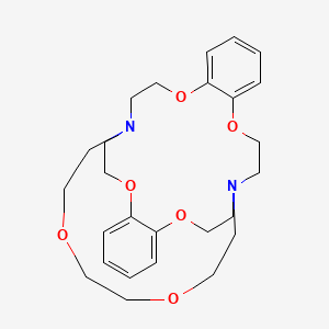 6,7,9,10,17,18,20,21-Octahydro-8,19-(ethanoxyethanoxyethano)-8H,19H-dibenzo(b,k)(1,4,10,13,7,16)tetraoxadiazacyclooctadecine