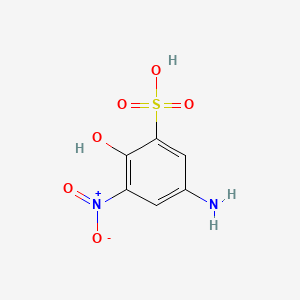 molecular formula C6H6N2O6S B1609254 5-Amino-2-hydroxy-3-nitrobenzenesulphonic acid CAS No. 6362-52-3