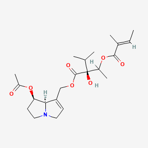 [(7R,8R)-7-acetyloxy-5,6,7,8-tetrahydro-3H-pyrrolizin-1-yl]methyl (2S)-2-hydroxy-3-methyl-2-[1-[(E)-2-methylbut-2-enoyl]oxyethyl]butanoate