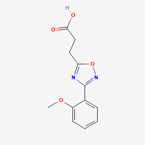 molecular formula C12H12N2O4 B1609271 3-[3-(2-Methoxyphenyl)-1,2,4-oxadiazol-5-yl]propanoic acid CAS No. 322725-48-4