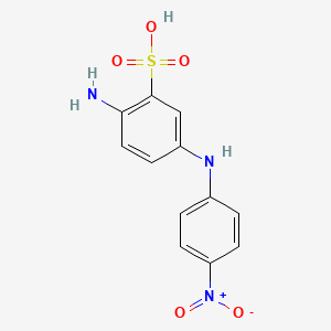 molecular formula C12H11N3O5S B1609284 Benzenesulfonic acid,2-amino-5-[(4-nitrophenyl)amino]- CAS No. 6470-52-6