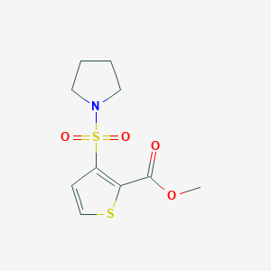 molecular formula C10H13NO4S2 B1609301 Methyl 3-(pyrrolidin-1-ylsulfonyl)thiophene-2-carboxylate CAS No. 895261-88-8