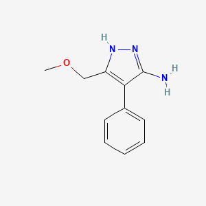 molecular formula C11H13N3O B1609337 3-(methoxymethyl)-4-phenyl-1H-pyrazol-5-amine CAS No. 895042-86-1