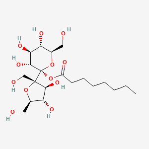 molecular formula C20H36O12 B1609355 alpha-D-Glucopyranoside, beta-D-fructofuranosyl, monooctanoate CAS No. 42922-74-7