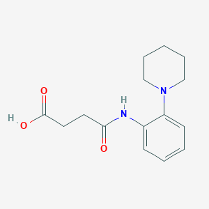 molecular formula C15H19N2O3- B1609376 N-(2-Piperidin-1-yl-phenyl)-succinamic acid CAS No. 436088-44-7