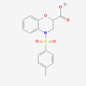 4-[(4-methylphenyl)sulfonyl]-3,4-dihydro-2H-1,4-benzoxazine-2-carboxylic acid