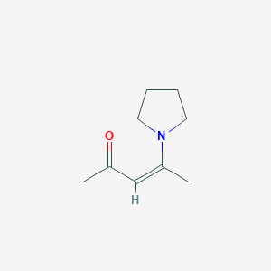 molecular formula C9H15NO B1609398 4-tetrahydro-1H-pyrrol-1-ylpent-3-en-2-one CAS No. 3389-57-9