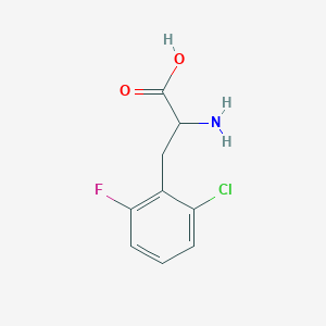 molecular formula C9H9ClFNO2 B1609412 2-Chloro-6-fluoro-DL-phenylalanine CAS No. 603940-86-9