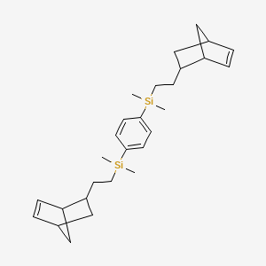 molecular formula C28H42Si2 B1609418 1,4-Bis[dimethyl[2-(5-norbornen-2-yl)ethyl]silyl]benzene CAS No. 307496-40-8