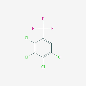 molecular formula C7HCl4F3 B1609431 1,2,3,4-Tetrachloro-5-(trifluoromethyl)benzene CAS No. 97985-54-1
