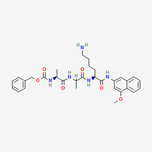 molecular formula C31H39N5O6 B1609469 Benzyloxycarbonyl-alanyl-alanyl-lysyl-4-methoxy-2-naphthylamide CAS No. 63244-88-2