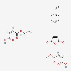 molecular formula C25H28O11 B1609480 (Z)-4-Butan-2-yloxy-4-oxobut-2-enoic acid;furan-2,5-dione;(Z)-4-methoxy-4-oxobut-2-enoic acid;styrene CAS No. 65652-36-0