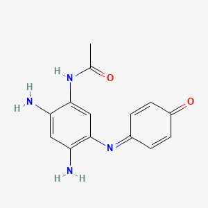 molecular formula C14H14N4O2 B1609482 N-(2,4-Diamino-5-(4-oxocyclohexa-2,5-dienylideneamino)phenyl)acetamide CAS No. 6201-71-4
