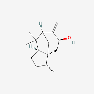 molecular formula C15H24O B1609498 (+)-8(15)-Cedren-9-ol CAS No. 13567-41-4