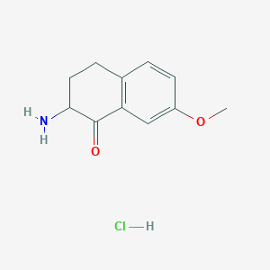 molecular formula C11H14ClNO2 B016095 2-Amino-3,4-dihydro-7-methoxy-2H-1-naphthalenone,hydrochloride CAS No. 2472-16-4