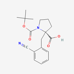 (S)-1-(tert-Butoxycarbonyl)-2-(2-cyanobenzyl)pyrrolidine-2-carboxylic acid