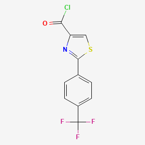 molecular formula C11H5ClF3NOS B1609503 2-[4-(Trifluoromethyl)phenyl]-1,3-thiazole-4-carbonyl chloride CAS No. 857284-28-7