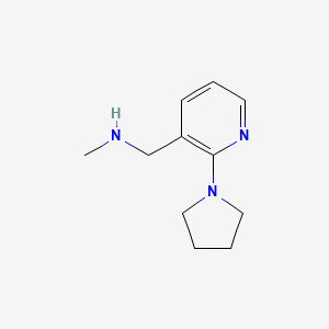 molecular formula C11H17N3 B1609513 N-Methyl-N-[(2-pyrrolidin-1-ylpyridin-3-yl)methyl]amine CAS No. 857284-17-4