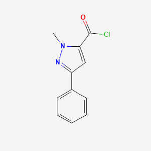 molecular formula C11H9ClN2O B1609526 1-Methyl-3-phenyl-1H-pyrazole-5-carbonyl chloride CAS No. 864068-95-1