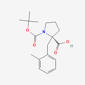 (S)-1-(tert-Butoxycarbonyl)-2-(2-methylbenzyl)pyrrolidine-2-carboxylic acid