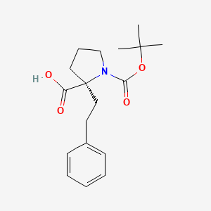(R)-1-(tert-Butoxycarbonyl)-2-phenethylpyrrolidine-2-carboxylic acid