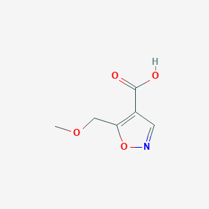 molecular formula C6H7NO4 B160956 5-(Methoxymethyl)isoxazole-4-carboxylic acid CAS No. 134541-08-5