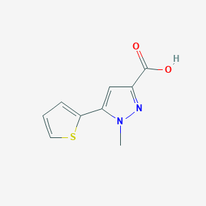 1-Methyl-5-(thiophen-2-yl)-1H-pyrazole-3-carboxylic acid