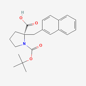 (S)-1-(tert-Butoxycarbonyl)-2-(naphthalen-2-ylmethyl)pyrrolidine-2-carboxylic acid