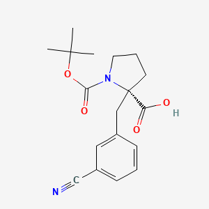 (S)-1-(tert-Butoxycarbonyl)-2-(3-cyanobenzyl)pyrrolidine-2-carboxylic acid