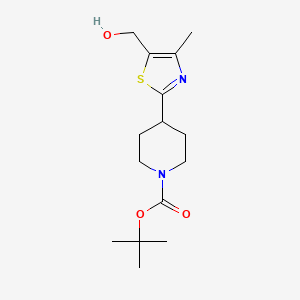 tert-Butyl 4-[5-(hydroxymethyl)-4-methyl-1,3-thiazol-2-yl]tetrahydro-1(2H)-pyridinecarboxylate