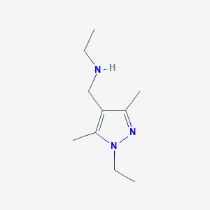 molecular formula C10H19N3 B1609585 N-[(1-ethyl-3,5-dimethyl-1H-pyrazol-4-yl)methyl]ethanamine CAS No. 942852-84-8