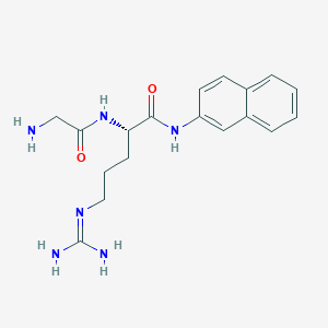 molecular formula C18H24N6O2 B1609586 (2S)-2-[(2-aminoacetyl)amino]-5-(diaminomethylideneamino)-N-naphthalen-2-ylpentanamide CAS No. 24387-24-4