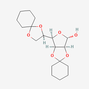 (3aS,4S,6R,6aS)-6-[(3R)-1,4-dioxaspiro[4.5]decan-3-yl]spiro[3a,4,6,6a-tetrahydrofuro[3,4-d][1,3]dioxole-2,1'-cyclohexane]-4-ol