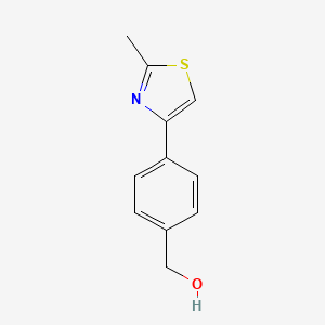 molecular formula C11H11NOS B1609595 [4-(2-Methyl-1,3-thiazol-4-yl)phenyl]methanol CAS No. 857283-96-6