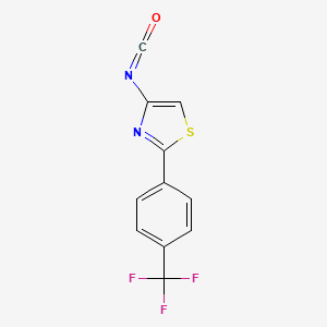 molecular formula C11H5F3N2OS B1609596 4-Isocyanato-2-[4-(trifluoromethyl)phenyl]-1,3-thiazole CAS No. 859850-96-7