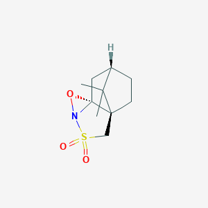 4H-4a,7-Methanooxazirino(3,2-i)(2,1)benzisothiazole, tetrahydro-9,9-dimethyl-, 3,3-dioxide, (4aR,7S,8aR)-
