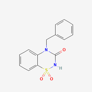 molecular formula C14H12N2O3S B1609603 4-Benzyl-2H-1,2,4-benzothiadiazin-3(4H)-on-1,1-dioxide CAS No. 964-08-9