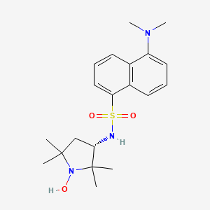 molecular formula C20H29N3O3S B1609606 5-(dimethylamino)-N-[(3S)-1-hydroxy-2,2,5,5-tetramethylpyrrolidin-3-yl]naphthalene-1-sulfonamide CAS No. 76841-99-1