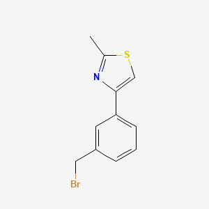 molecular formula C11H10BrNS B1609612 4-[3-(Bromomethyl)phenyl]-2-methyl-1,3-thiazole CAS No. 852180-42-8