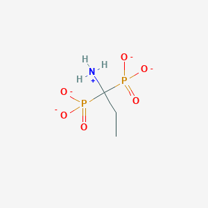 molecular formula C3H8NO6P2-3 B1609615 (1-Amino-1-phosphonopropyl)phosphonic acid CAS No. 15049-86-2