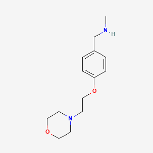 molecular formula C14H22N2O2 B1609625 N-Methyl-N-[4-(2-morpholin-4-ylethoxy)benzyl]amine CAS No. 852180-77-9