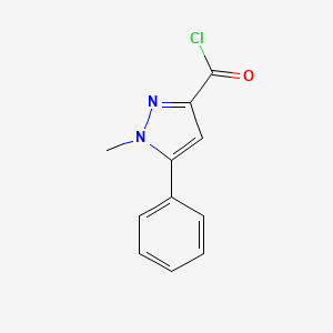 molecular formula C11H9ClN2O B1609632 1-甲基-5-苯基-1H-吡唑-3-甲酰氯 CAS No. 859850-98-9