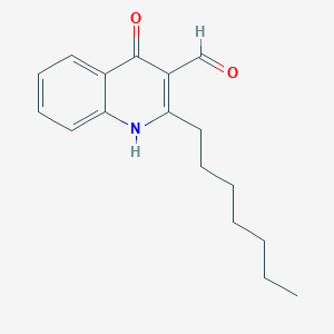 molecular formula C17H21NO2 B1609640 2-Heptyl-4-oxo-1,4-dihydroquinoline-3-carbaldehyde CAS No. 402718-53-0