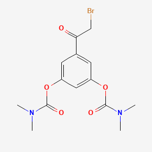 molecular formula C14H17BrN2O5 B1609641 5-(Bromoacetyl)-1,3-phenylene bis(dimethylcarbamate) CAS No. 81732-49-2