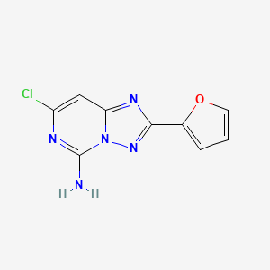 molecular formula C9H6ClN5O B1609647 7-CHLORO-2-(FURAN-2-YL)-[1,2,4]TRIAZOLO[1,5-C]PYRIMIDIN-5-AMINE CAS No. 213896-64-1