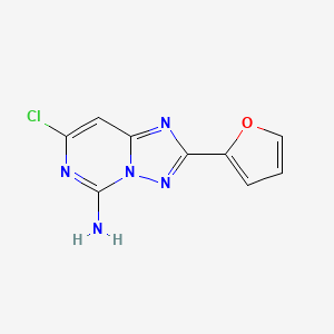 molecular formula C9H6ClN5O B1609647 5-Amino-7-chloro-2-(2-furyl)[1,2,4]triazolo[1,5-c]pyrimidine CAS No. 213896-64-1