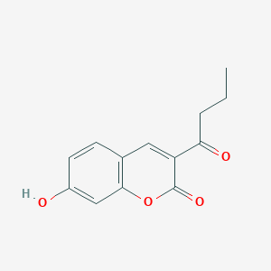 molecular formula C13H12O4 B1609652 3-butanoyl-7-hydroxy-2H-chromen-2-one CAS No. 19491-89-5