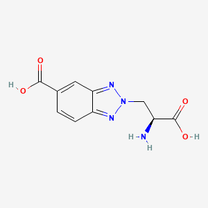 molecular formula C10H10N4O4 B1609657 3-(5-Carboxy-2H-benzotriazol-2-yl)-L-alanine CAS No. 405150-18-7
