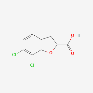 molecular formula C9H6Cl2O3 B1609673 6,7-二氯-2,3-二氢苯并呋喃-2-羧酸 CAS No. 62717-17-3